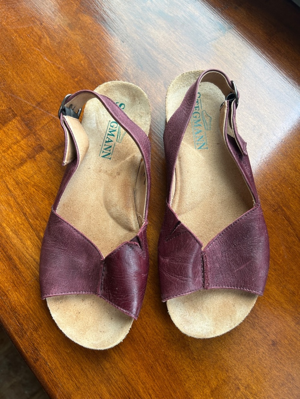 Stegmann Louisa Women's Purple Leather Slingback Sandals